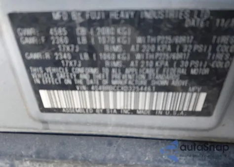 2013 Subaru Outback 2.5I Premium из США, поврежденный, VIN 4S4BRBCCXD3254461